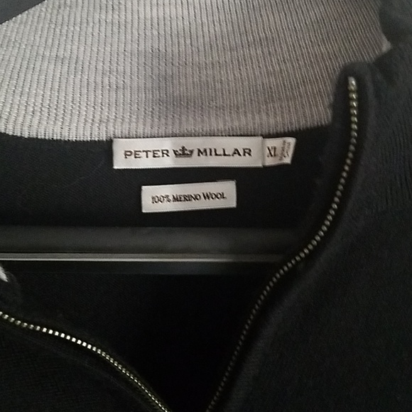 Peter Millar quarter-zip sweater 100% Merino Wool - Picture 2 of 3